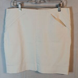 Banana Republic White Stretch Denim Mini Skirt